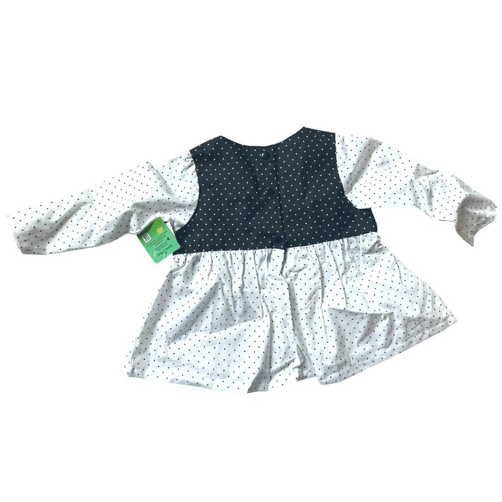 Polka Dot Girls Long Sleeve Top and Pants Set Black and White Size 18 Months - Picture 11 of 15